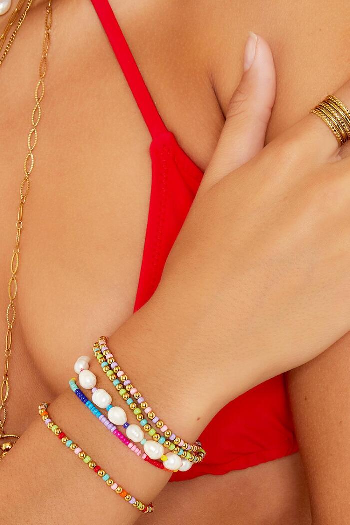 Pulsera perlas y abalorios Multicolor Imagen2